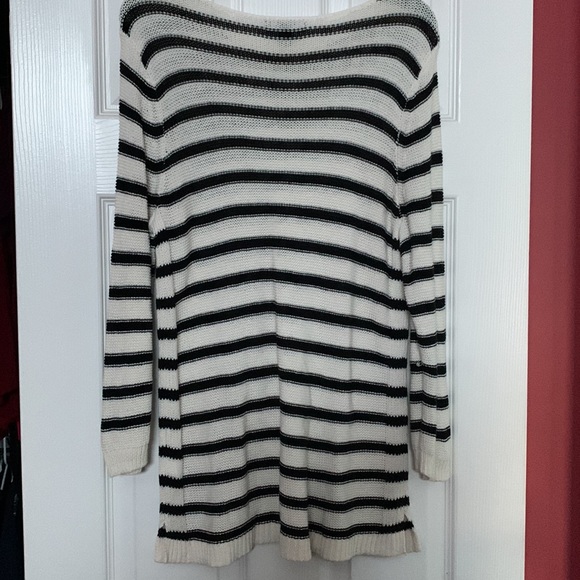 Chaps white and black striped sweater size xl - Picture 2 of 6